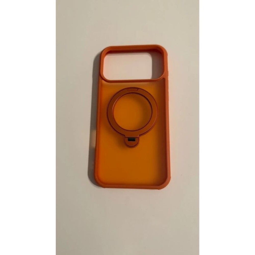 iPhone 17 Pro Max Orange MagSafe Case Magnetic Ring Stand Grip Kickstand